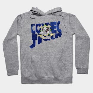 Connecticut Typo Map Hoodie